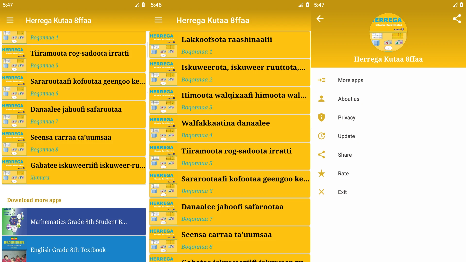Herrega Kutaa 8ffaa - Maths screenshot
