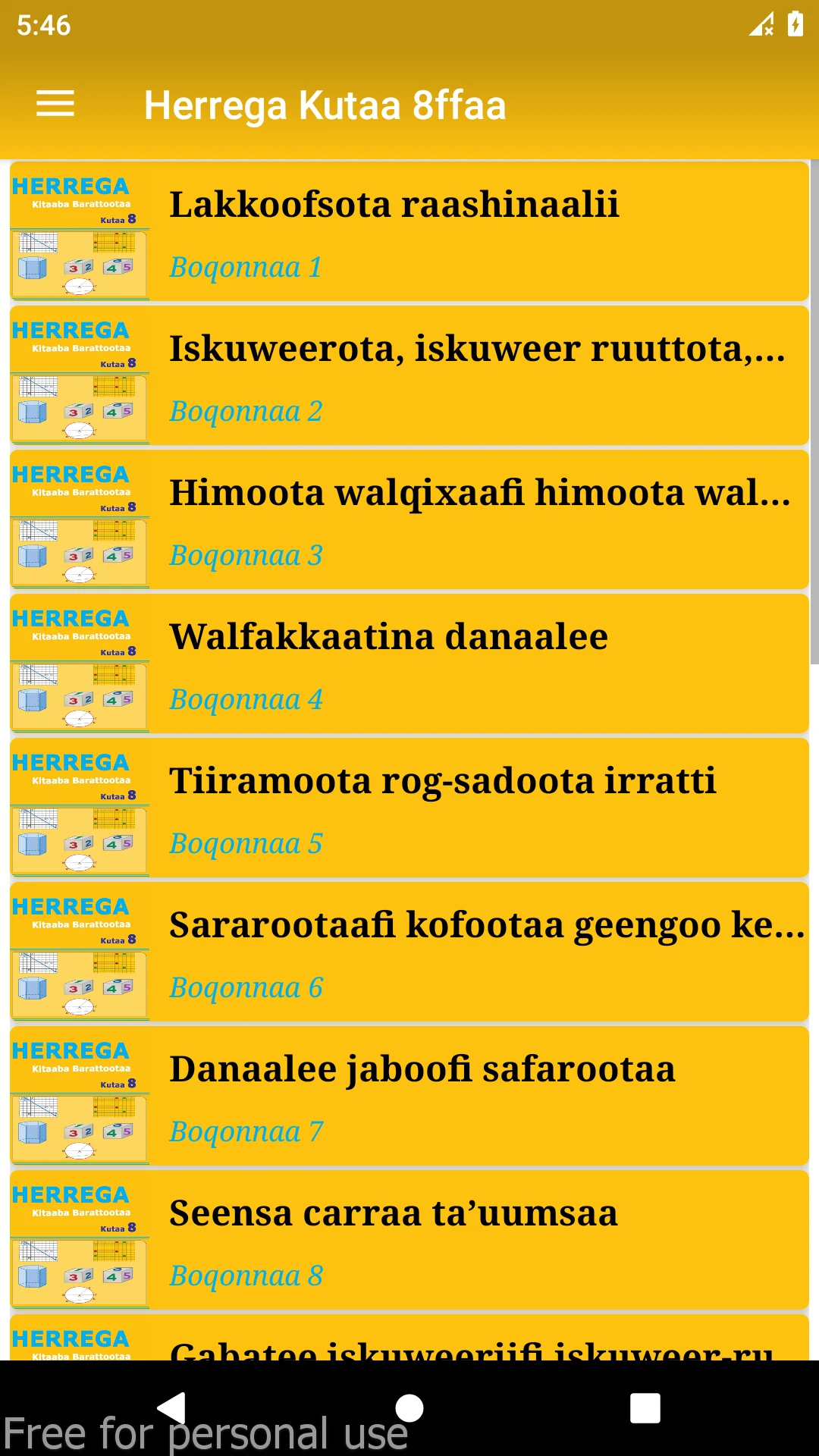 Herrega Kutaa 8ffaa - Maths screenshot