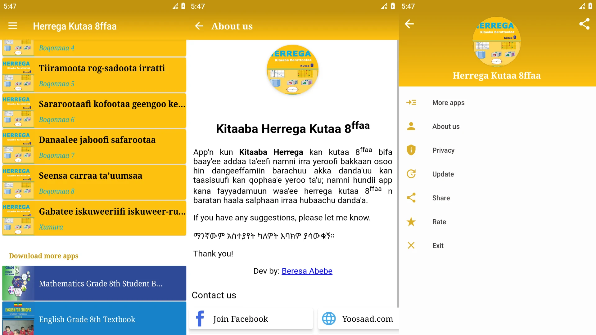 Herrega Kutaa 8ffaa - Maths screenshot